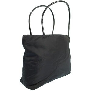 Prada Tessuto tote plaque iconic bag nylon triangular logo black